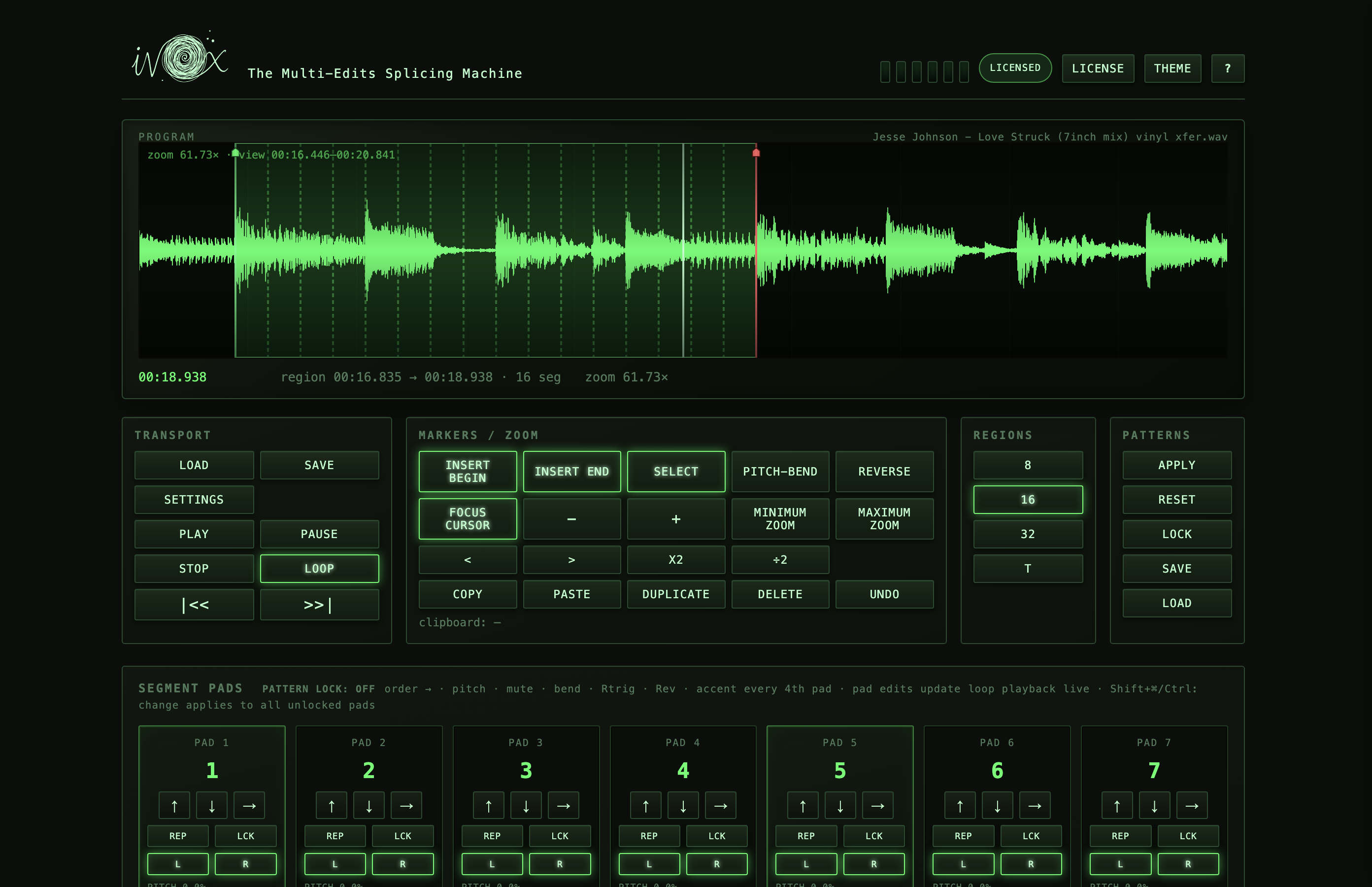 iVox waveform editor screenshot